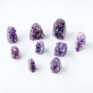 Mini Natur kristall Cluster Amethyst Block Original Stein Geode Quarz Probe