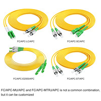Câble de raccordement à fibre optique monomode double cœur APC, diamètre optique de 2,0 mm ou 3,0 mm, faible insertion, adapté au FTTH