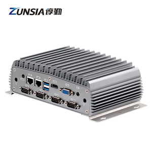 PC industriel embarqué sans ventilateur, 2 ports LAN, 6 ports COM, Intel Celeron J4125 de 8e génération Gemini <span class=keywords><strong>Lake</strong></span>, DDR4 12 Go, 256 Go, 6 ports USB, Mini PC industriel embarqué X86 - Product Image 1