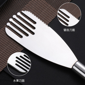 Stainless Steel Multi Purpose Cooking Spatula <b>Set</b> 2 Pieces For <b>Baking</b> Grilling Steak Cake Kitchen Tool - Product Image 4