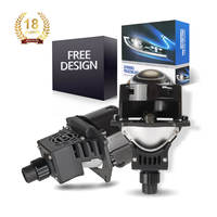Dual Laser 180W Auto 3 inch Bi LED Projecteur Lens for Car High Low Beam Led Headlights Luces Faros Headlamp Auto Lighting System