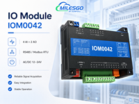 Module IO intelligent Milesgo IOM0042 avec 4 entrées analogiques et 2 sorties analogiques, prend en charge Modbus TCP RTU, acquisition et contrôle de données à distance pour les applications IoT