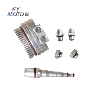 Tapa de filtro de enfriador de aceite de palanquilla CNC, accesorios AN10 y 2 puertos de Sensor para BMW M52 M54 M56 E46 E39 E60 E61 X3 X5 Z3 Z4 - Product Image 3