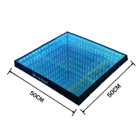 Usine En Gros IP 55 ABS Verre Trempé Magnétique 3D LED Piste De Danse Lumière De Scène De Mariage avec Dmx 512 Contrôle DJ Disco