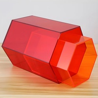 Boîte de présentation en acrylique haute transparence avec traitement personnalisé et matériaux DIY, vente directe d'usine de boîtes cadeaux 2026