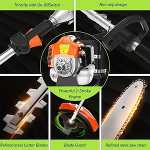 Hustech <span class=keywords><strong>Tondeuse</strong></span> à gazon et débroussailleuse électrique au lithium 24V avec technologie sans fil, alimentée par batterie, moteur 2 temps, bricolage - Product Image 5