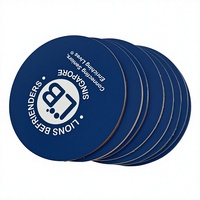 Sous-verres classiques en liège écologiques de la marque Giftway avec logo personnalisé, épaisseur 5 mm, réutilisables, taille personnalisée 10 cm pour la table de la maison