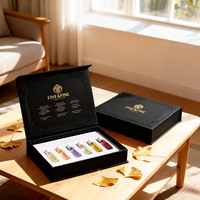 Boîte d'emballage écologique pour échantillons de parfum de voyage avec fermeture magnétique, design rigide laminé mat pour les marques de cosmétiques