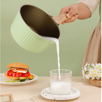 Ensemble de casseroles et poêles antiadhésives en aluminium vert, faciles à nettoyer, avec couvercle transparent et poignée en bois – Vente chaude
