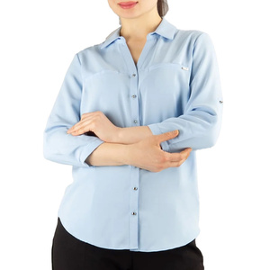 Camisa Casual Elegante de Estilo Urbano para Mujer, Manga Larga, Cierre de Botones, Corte Moderno para Uso Diario - Product Image 5