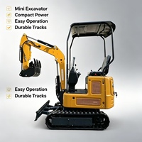 Mini-excavatrice de 1 tonne, mini-excavatrice sur chenilles, petite pelle hydraulique, excavatrice compacte