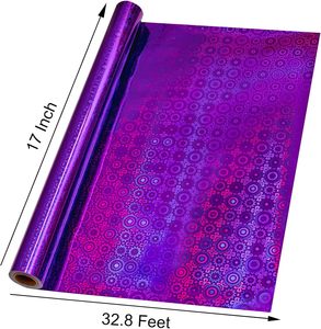 Papel de regalo con diseño de engranajes metálicos morados, estilo bohemio, sensible a la luz, con líneas de corte en la parte posterior, personalizable. - Product Image 6