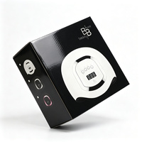 Boîte d'expédition en carton ondulé noir brillant avec fond verrouillable, impression personnalisée pour l'expédition et l'envoi de lampes UV LED pour ongles
