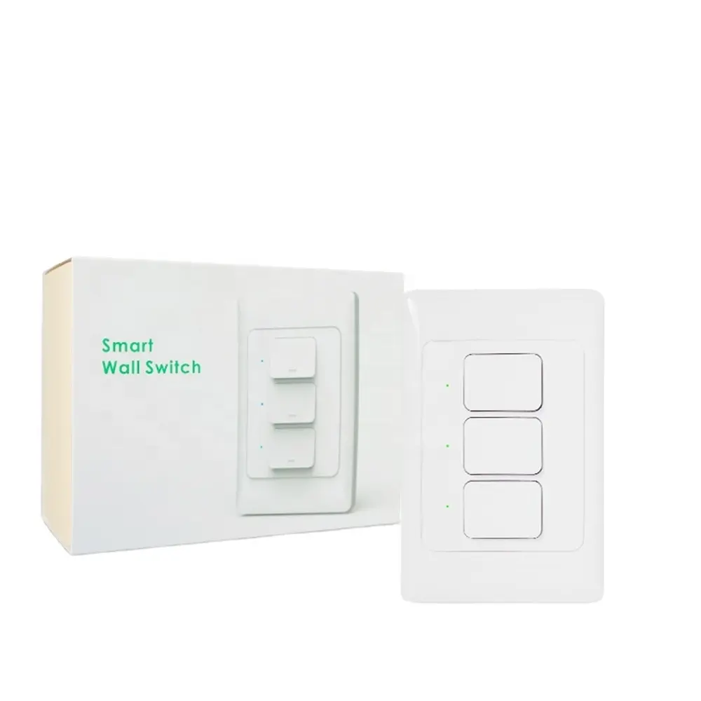 Wireless Light Switch Mifra 1/2/3 Gang Smart Wall Switch WIFI Wireless Light Switch Tuya App WIFI Remote Switch With Google Alexa Support Mobile App