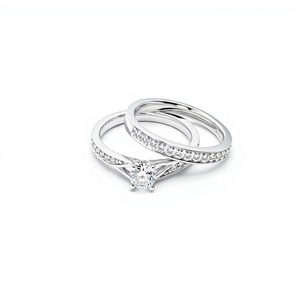 Bagues en diamant rond pour femmes, diamants naturels et de laboratoire - Product Image 2