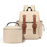 Sac à dos à langer Oxford imperméable avec attaches pour poussette, poches isothermes, grande capacité, sac de voyage portable pour bébé pour les sorties