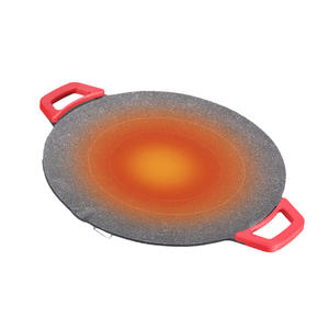 Grill électrique Yongkang 40 cm en pierre Maifan antiadhésif multifonctionnel avec poignées rouges - Product Image 1