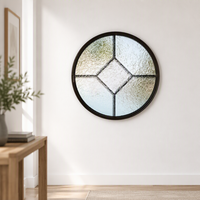 Fenêtre ronde fixe personnalisée DEMEA |   Fenêtre Circulaire Décorative avec Verre Artistique pour Villas, Hôtels et Projets Résidentiels
