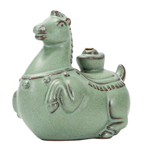 Caballo de cerámica de la dinastía Tang, color celadón, decoración creativa para mesa de té, soporte para varillas de incienso, regalo - Product Image 5