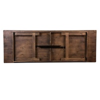 Vente en gros 180-270cm, table à manger en bois pliante rectangulaire marron pour événements de fête de mariage