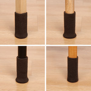 Yüksek elastik örme sandalye bacak zemin koruyucular, çift kalınlığı mobilya patik seti mobilya bacak çorap kapakları - Product Image 4