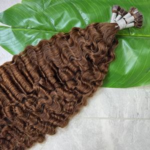 Cheveux vietnamiens bruts en gros 100% cheveux alignés sur les cuticules russe Remy Ktip pointe plate Extension de cheveux donneur unique - Product Image 2