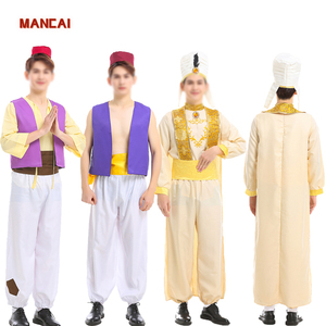 Disfraz de <span class=keywords><strong>Aladdin</strong></span> y la Lámpara Mágica para Espectáculos, Traje de Príncipe Árabe con Luz Divina para Adultos, Disfraz de Carnaval de Halloween - Product Image 1