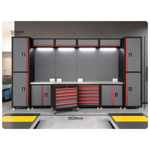 Bancs <span class=keywords><strong>de</strong></span> travail <span class=keywords><strong>en</strong></span> acier laminé à froid robustes Tiroirs verrouillables à 3 points Boîte à outils OEM personnalisable Armoire <span class=keywords><strong>de</strong></span> <span class=keywords><strong>rangement</strong></span> <span class=keywords><strong>de</strong></span> garage (charge <span class=keywords><strong>de</strong></span> 300kg - Product Image 3