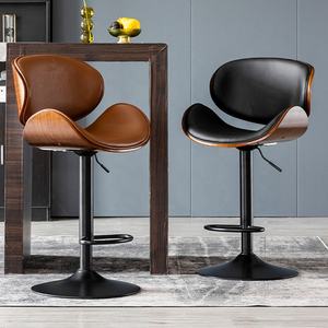 בר כיסאות נורדי גבוה זול דלפק ריהוט זהב מתכת עור חזרה יוקרה מטבח מודרני גבוהה שרפרף בר כיסאות בר שולחן - Product Image 1