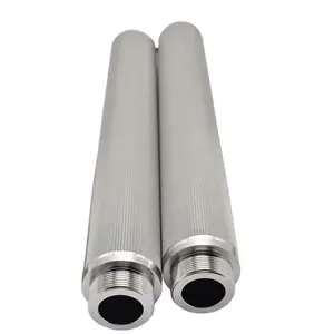 New Square Glass Fiber Sintered Filter Element Removable and round Hole Shape Metal Filter Cylinder from Supplier