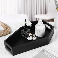 Bandeja de Madera Pintada de Negro en Forma de Ataúd, Caja de Servir con Forma de Ataúd, Ideal para Dulces, Llaves, Velas, Decoración Perfecta para Halloween