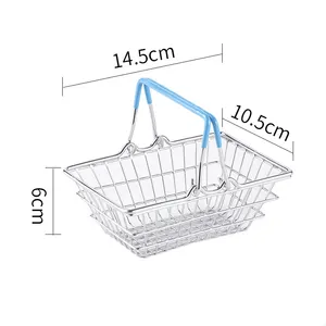 Creative props mini simulation shopping cart model cosmetic tool storage basket