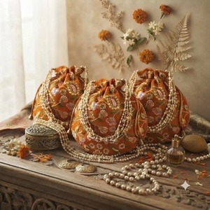กระเป๋าปักลายสไตล์อินเดียแบบดั้งเดิม งานปักกระจก งานปักมือ ดีไซน์ล่าสุด สำหรับผู้หญิง ใช้ในงานแต่งงาน งานปาร์ตี้ หรือเป็นของขวัญ กระเป๋าใส่เหรียญแบบพกพา - Product Image 6