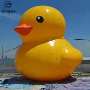 高7米恒风或气密浮动鸭巨型充气黄鸭气球