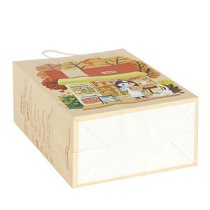 Illustration Food Floral Packaging Kraft Paper <b>Bag</b> Manufacturer Vietnam ISO Certified Custom Shopping <b>Bag</b> Supplier - Product Image 4