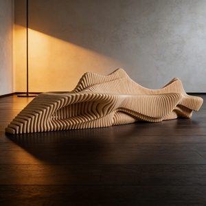 Silla de Madera Artística Y720, Asiento de Espera para Áreas Públicas, Exteriores, Estaciones de Metro, Hoteles Premium, Estudios, Aeropuertos, Bibliotecas y Bancos - Product Image 6