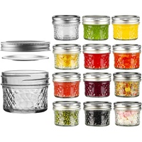 Pot de confiture en verre Caviar avec couvercle à vis, 4oz, 8oz, 12oz, 100ml, 200ml, 300ml, 400ml, qualité alimentaire, à bas prix, bouteille de verre, 500ml