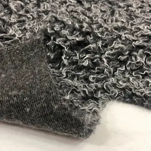 Popular DIY Faux Fur Two Tone Shaggy Curly Plush Fabric Teddy Bear Craft Fake Fur Fabric By Meter