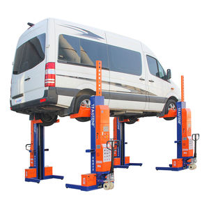 Pas besoin d'installation fixe : élévateur de voiture mobile à quatre poteaux CE 10T avec télécommande sans fil, parfait pour les ateliers temporaires ou loués - Product Image 3