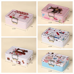 1PCS Vintage Double Layer Buckle Card Storage Tin <b>Box</b> <b>Small</b> Sewing Pattern Jewelry Metal Case Portable Needle & Thread <b>Tool</b> <b>Box</b> - Product Image 2