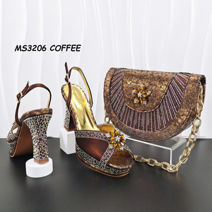 <span class=keywords><strong>Scarpe</strong></span> da Sposa Nigeriane con Strass e Borsa Abbinata, Set di <span class=keywords><strong>Scarpe</strong></span> con <span class=keywords><strong>Tacco</strong></span> a Zeppa e Borsa per Donna, Novità 2026 - Product Image 3