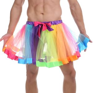 Falda de Tul Arcoíris para Hombre, 100% Poliéster, Ropa de Baile Exótico, Ropa para Espectáculos - Product Image 2
