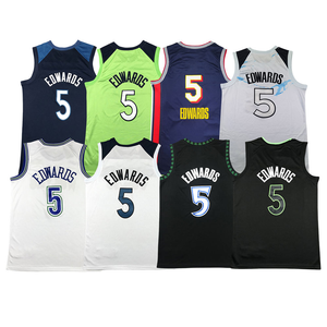 <span class=keywords><strong>Maillot</strong></span> de basket-ball américain pour homme Minnesota 5 Anthony Edwards, nouvelle saison 2025, broderie de haute qualité, vente en gros - Product Image 1