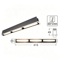Spot encastré compact et étroit pour restaurant, buffet, mur, luminaire d'ambiance doux et symétrique