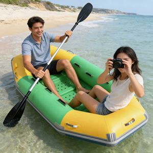 Bote Inflable en Oferta, Bote Inflable Grande <span class=keywords><strong>de</strong></span> <span class=keywords><strong>8</strong></span> <span class=keywords><strong>Metros</strong></span> para <span class=keywords><strong>8</strong></span> Personas, PVC <span class=keywords><strong>de</strong></span> 0.9 mm para Mar y Lago, Diversión Acuática para Varias Personas - Product Image 1