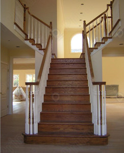 Prima บันไดไม้โอ๊คสีแดง baluster & เสา handrail บันไดบันไดบันได Raiser <span class=keywords><strong>newel</strong></span> โพสต์จมูกบันได - Product Image 6