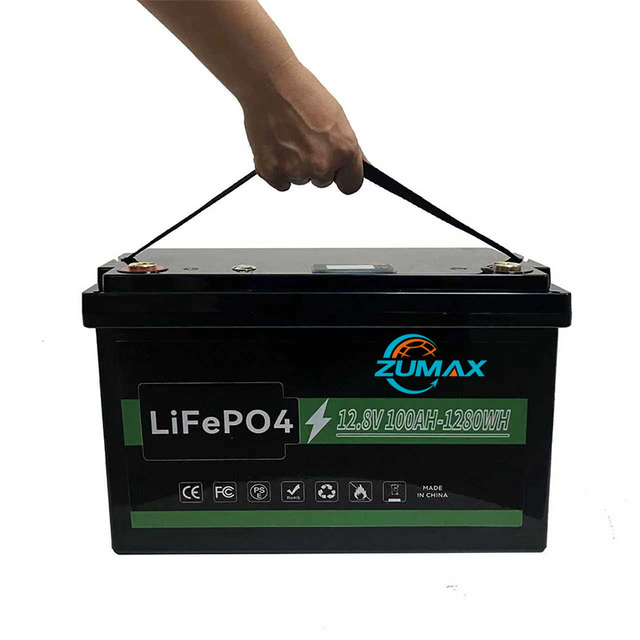 Waterproof 12V LiFePO4 Battery Pack 100Ah 200Ah Deep Cycle BMS Bluetooth LED+LCD Display 3000 Cycles Home Storage Battery