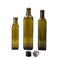 Botol Minyak Zaitun Kaca Premium Bening dengan Tutup Anti Bongkar dan Label Frosted Elegan untuk Merek Gourmet