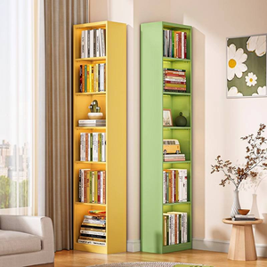 ชั้นวางหนังสือเหล็กสมัยใหม่: ชั้นวางโชว์และตู้เก็บของแบบปรับแต่งได้ เหมาะสำหรับบ้าน สำนักงาน และโรงเรียน - Product Image 2