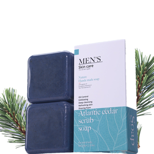 Soin <span class=keywords><strong>de</strong></span> la peau pour homme, contrôle du sébum, exfoliant, nettoyage en profondeur, mousse à raser rafraîchissante, mousse à raser au <span class=keywords><strong>cèdre</strong></span> d'Atlantique, savon exfoliant - Product Image 1